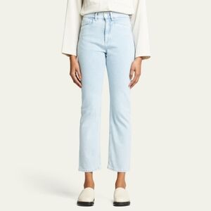 WANDLER Carnation Blue High-rise Straight-leg Jeans In Blue Size 28